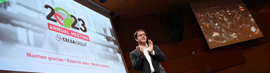CELSA GROUP vuelve a reunir a sus colaboradores en el encuentro más importante del año. El Conseller d’Empresa i Treball interviene en la reunión anua...
