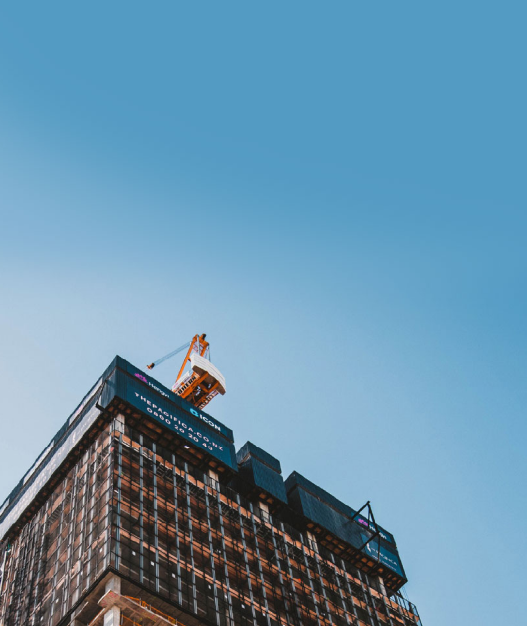 Structure of a building under construction