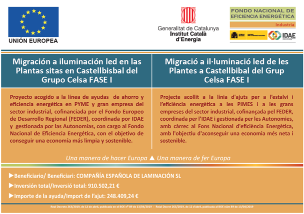 Imagen informativa, proyectos de eficiencia energética