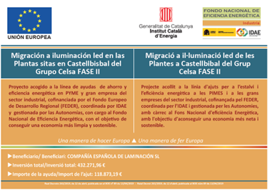 Imagen informativa, proyectos de eficiencia energética